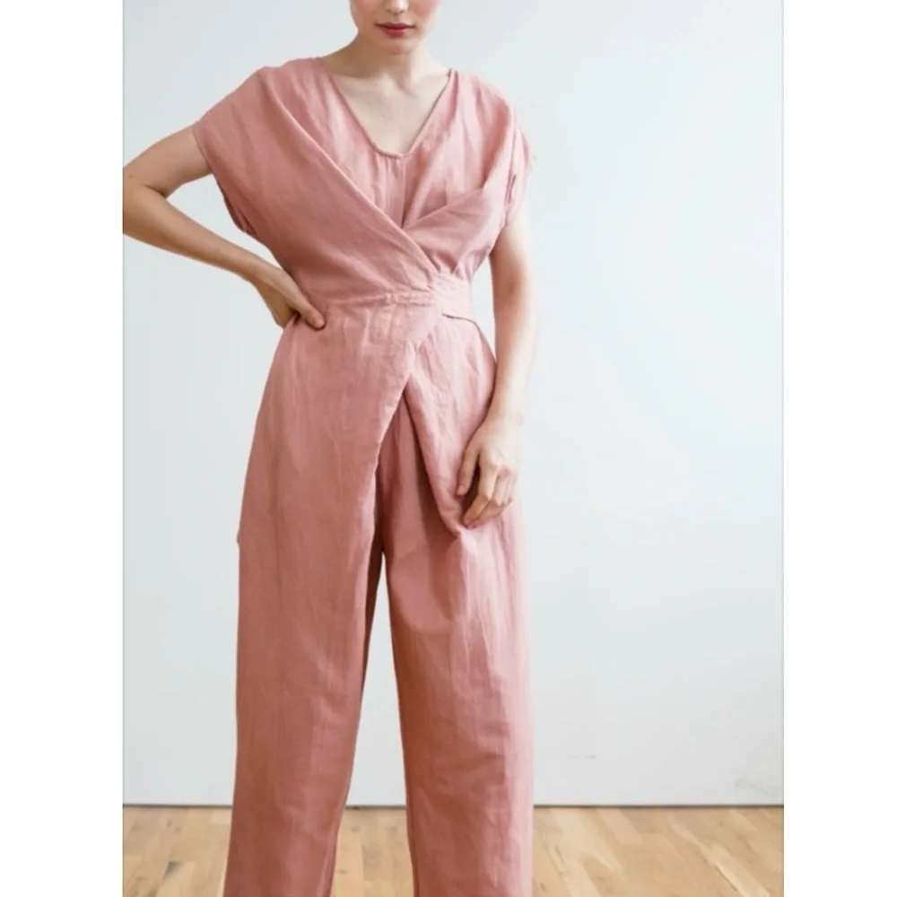 NWT Rujuta Sheth Venus jumpsuit in dusty pink - Picture 5 of 13